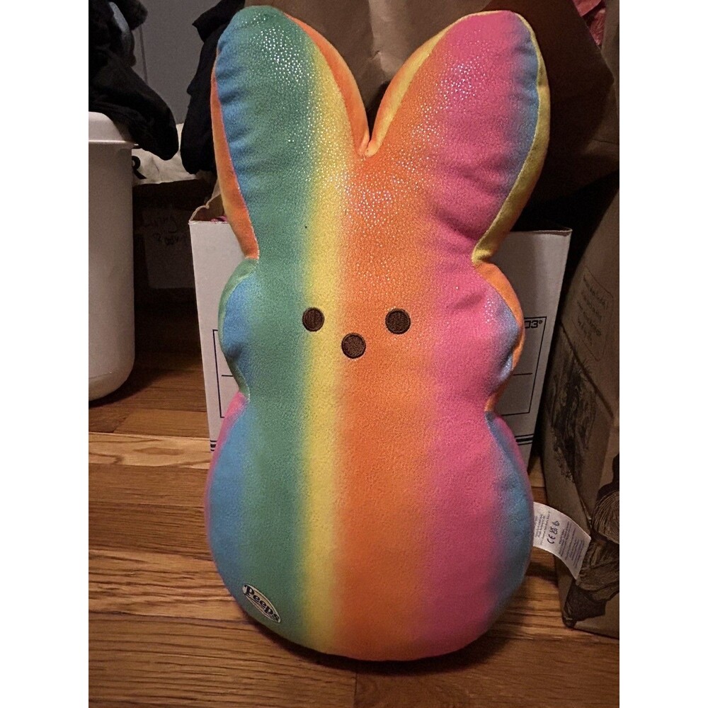 Build A Bear 16” Sparkling Rainbow Peep Rabbit Plush Stuffed Plush